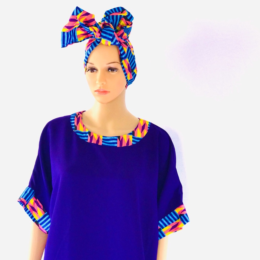 SOLD!!!!!! African Bubu Gown with Head Wrap